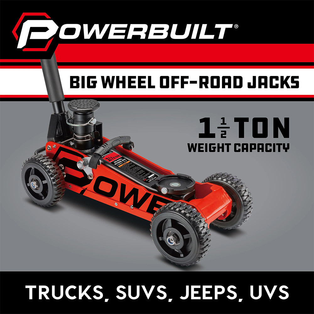 Powerbuilt 1.5T BIG WHEEL OFF ROAD JACK