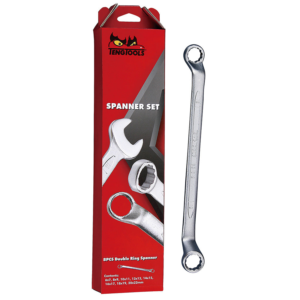 Teng 8Pc Double Ring Spanner Set mm