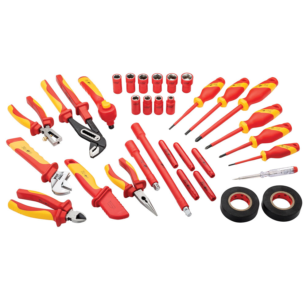 Powerbuilt 3/8 inch Dr 33Pc Vde Tool Set W/Storage Roll