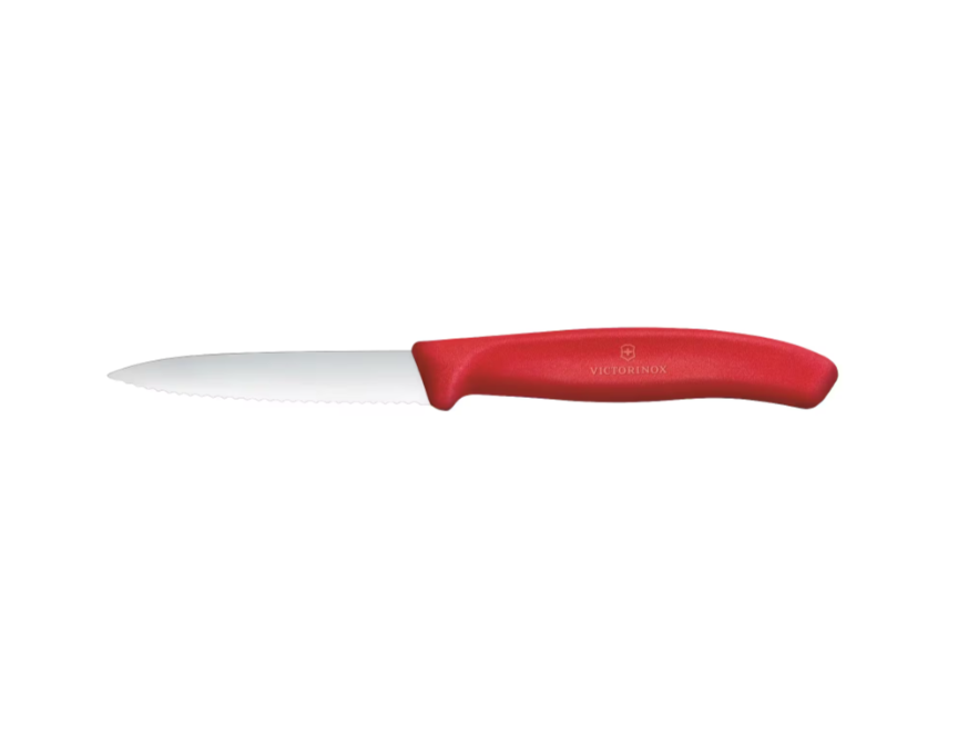 Victorinox Paring Knife 6.7631 - 8cm Wavy Blade Red Handle