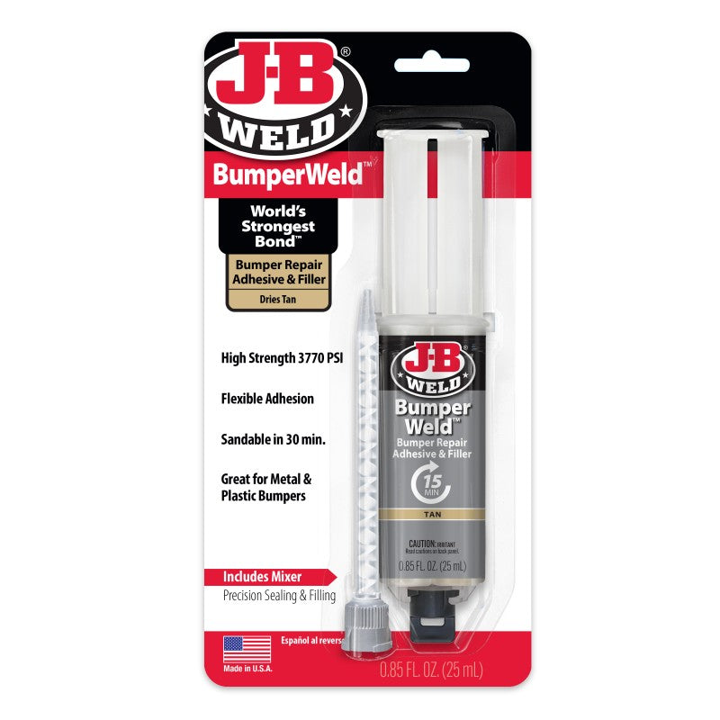 JB Weld BUMPER WELD TAN REPAIR ADHESIVE and FILLER 25ML