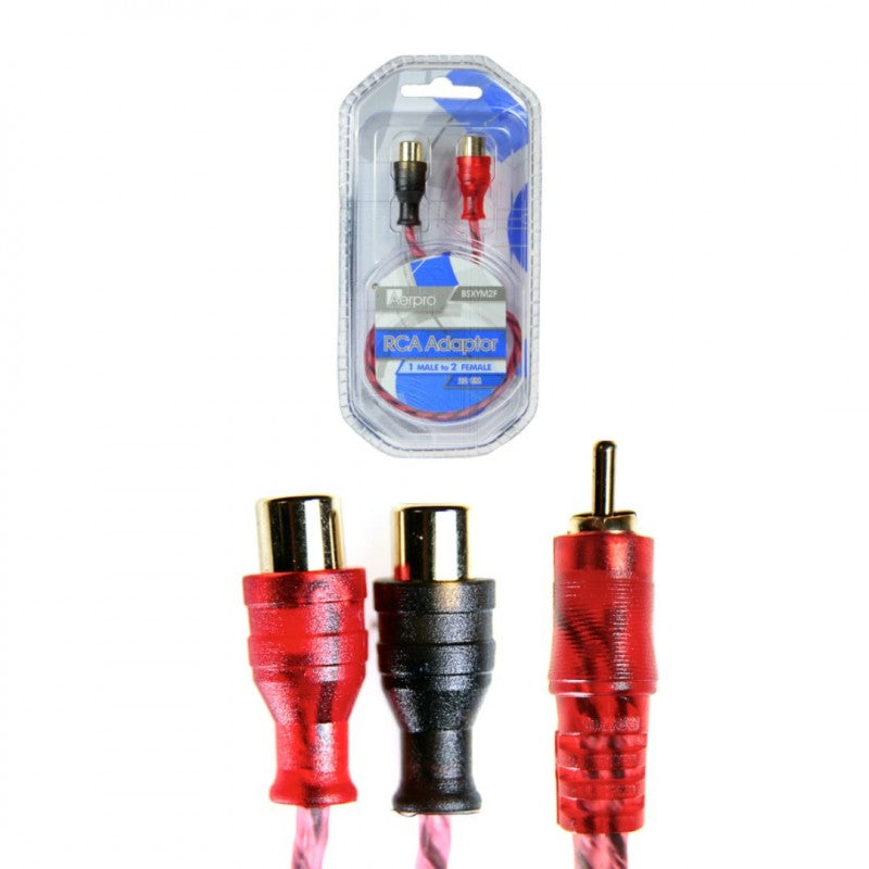 BASSIX RCA ADAPTOR 1M-2F