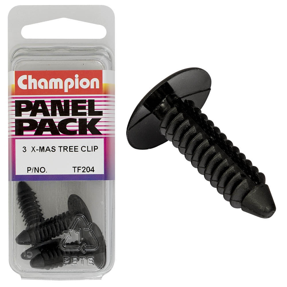 Champion Xmas Tree Clip Black 26mm L 17.5mm HD 3pk