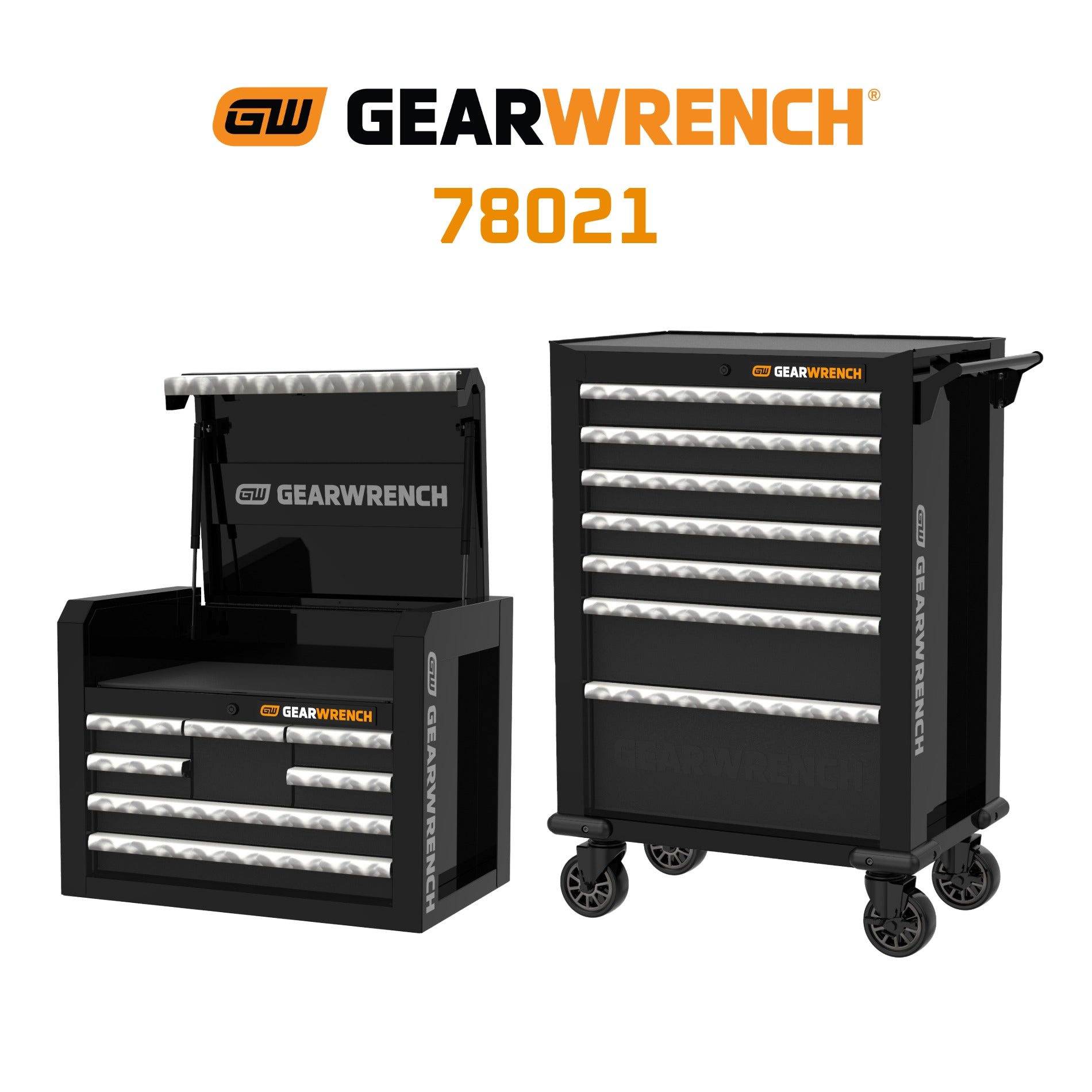 Gearwrench 135 Piece Combination Tool Kit + 28 Inch Tool Chest + Tool Trolley New