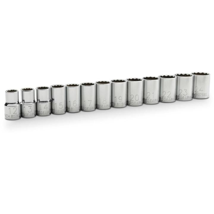 Gearwrench Set Skt Std Met 1/2Dr 12Pt 13Pc