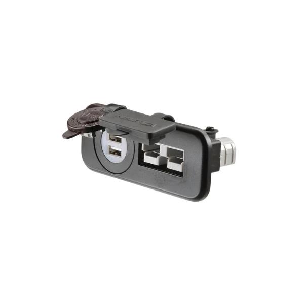 NARVA 50A CONNECTOR/DUAL USB TWIN HDVR SOCKET FLUSH MOUNT