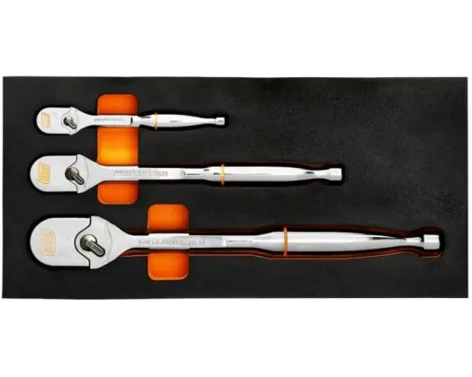 GEARWRENCH SET RAT MIXED 3PC FP 1/4-3/8-1/2 IN EVA TRAY