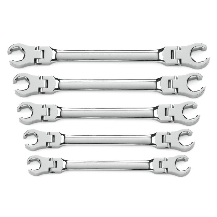 Gearwrench 5 Pc Flex Head Flare Nut Sae Wrench Set