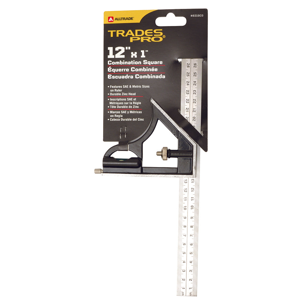 Trades Pro Combination Square 305Mm 12In X 25Mm 1In