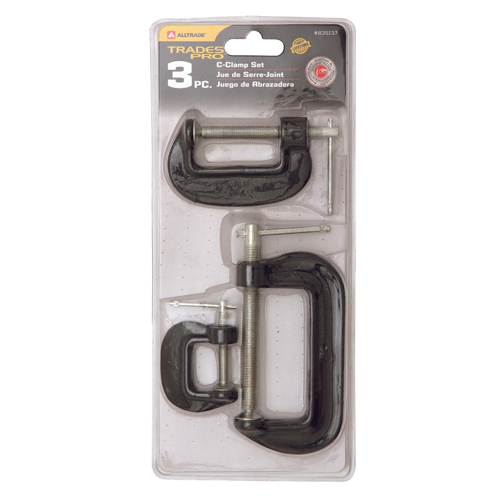 Trades Pro C-Clamp Set 3Pc