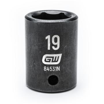 GEARWRENCH 1/2 INCH DRIVE 19MM STANDARD IMPACT SOCKET