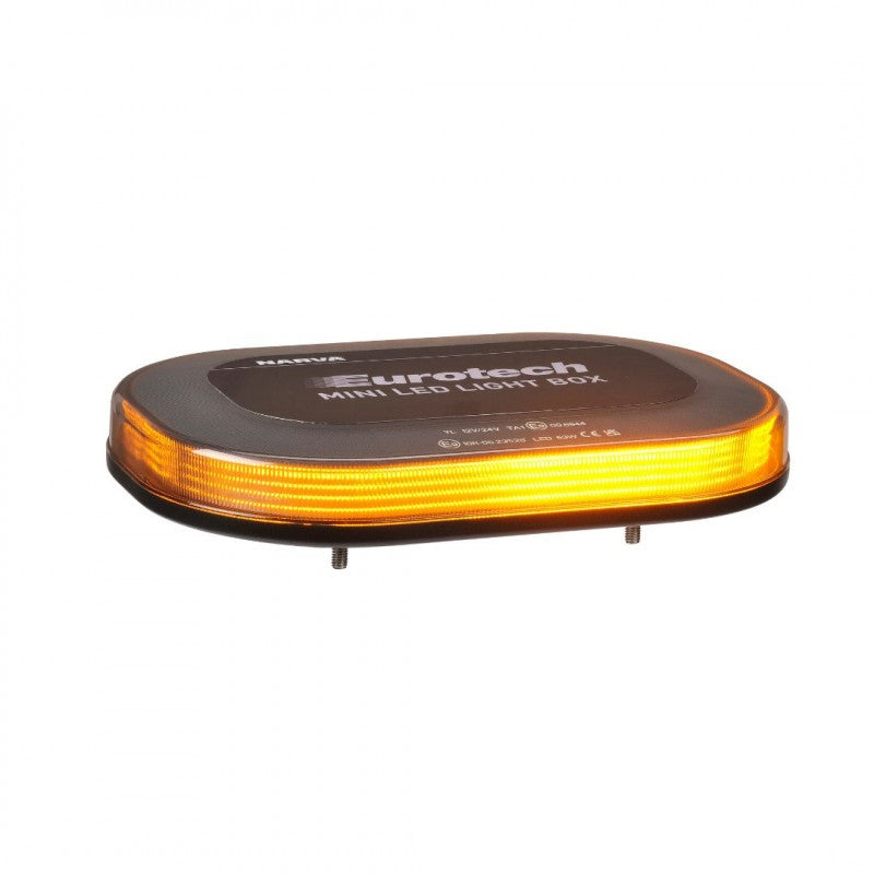 NARVA 12/24V EUROTECH MINI LED L/BOX FLANGE CLEAR SMOKED LENS AMB