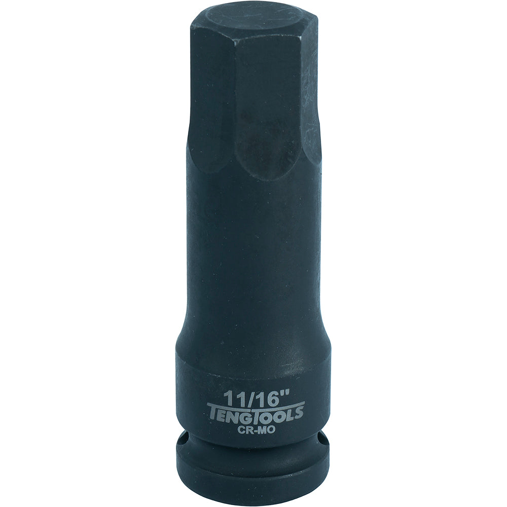 Teng 1/2In Dr. Hex Bit Impact Socket 11/16