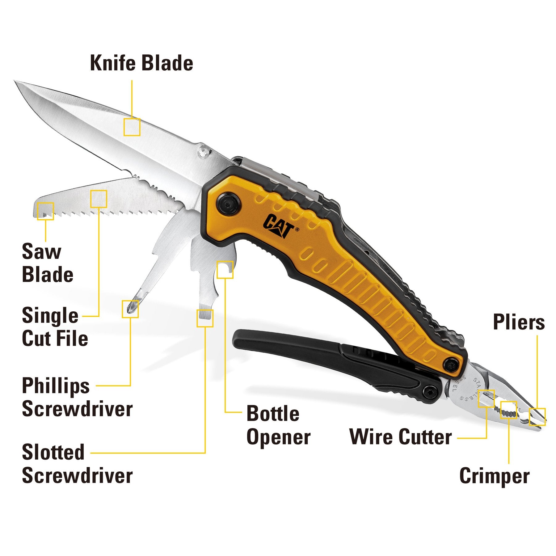 Cat 9-in-1 Multi Tool & Mini Keychain Multi Tool Set