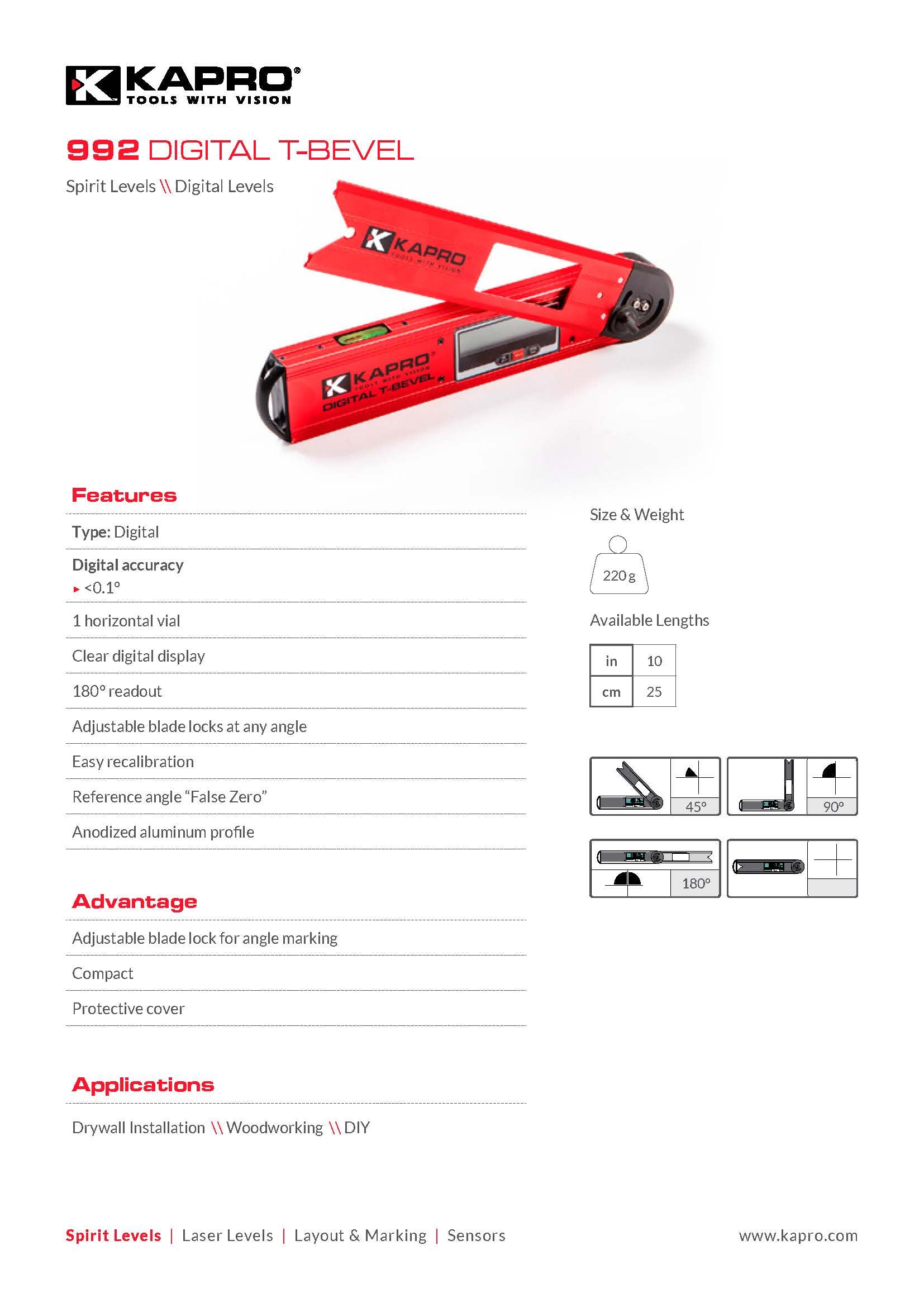 Kapro 992 Digital Bevel
