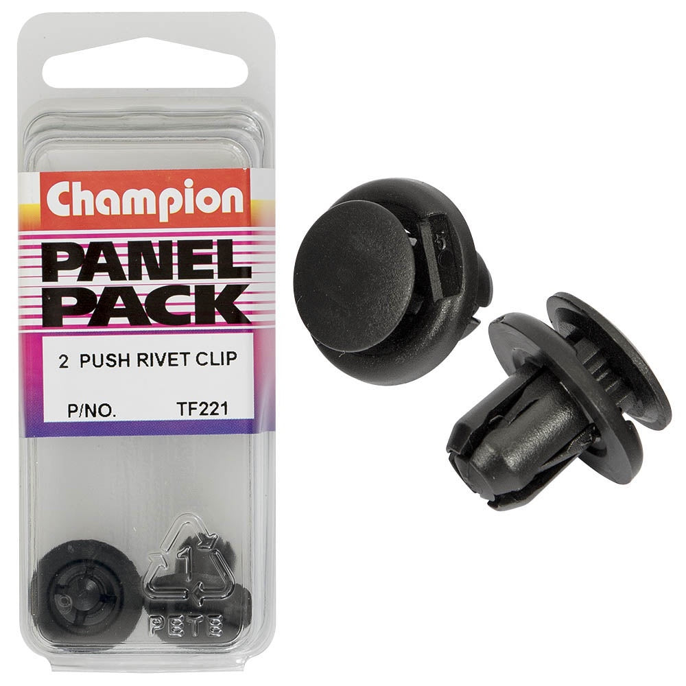 Champion Push Rivet Black 17mm L 18mm HD 2pk