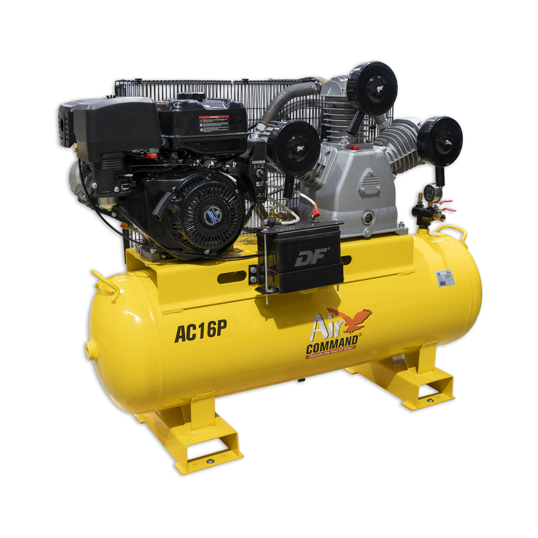 Air Command Petrol Compressor 150L Tank, Powerdyne PDX460 Electric Start Engine