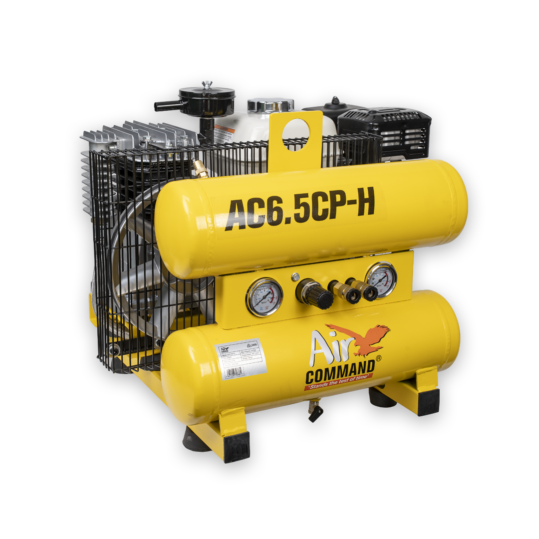 Air Command Compact Petrol Compressor 16L Twin Tank, Honda GX200 Engine