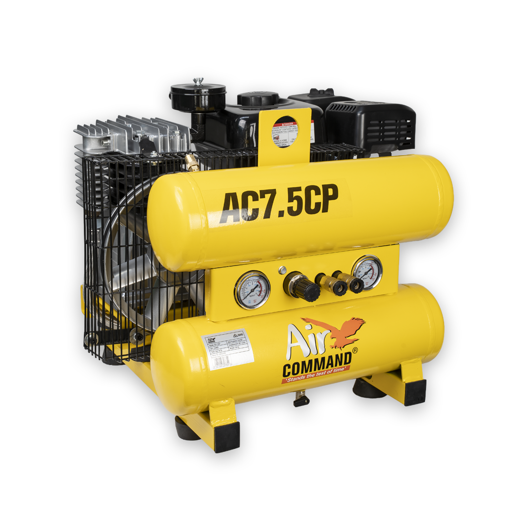Air Command Compact Petrol Compressor 16L Twin Tank, Powerdyne PDX230 Engine