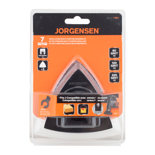 JORGENSEN 7pc Oscillating Multi-Purpose Sanding Kit