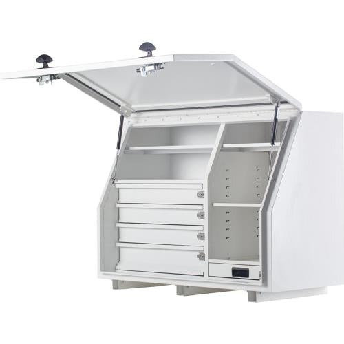 KABoxes 1360 Aluminium Series 4 Drawers & 5 Shelves - White