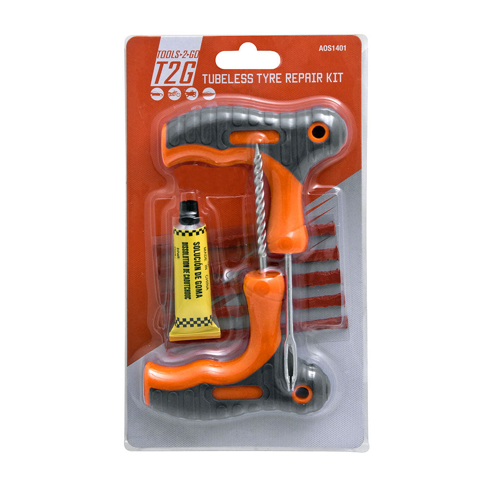T2G 8pc Tubeless Tyre Repair Kit