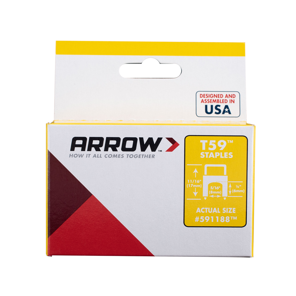 ARROW T59 Insulated Clear Staples (6mm x 8mm) - 300pcs