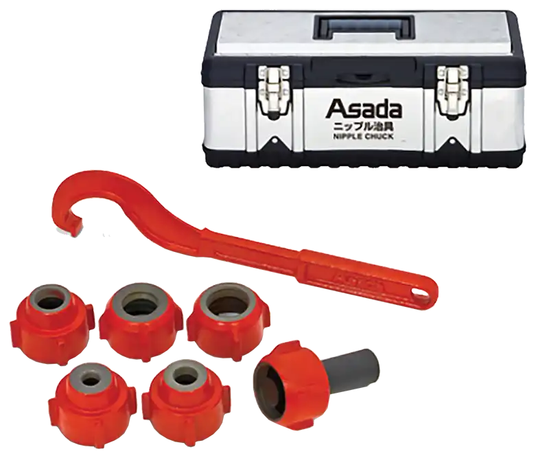 ASADA Nipple Chuck Set BSPT 1/2" – 2"