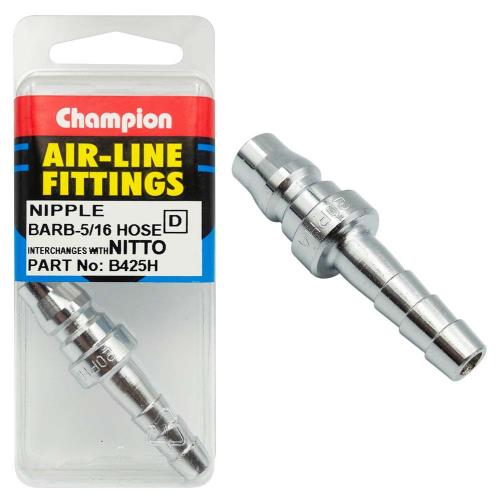 Champion 5/16In Hose Barb Air -Line Nipple Nitto