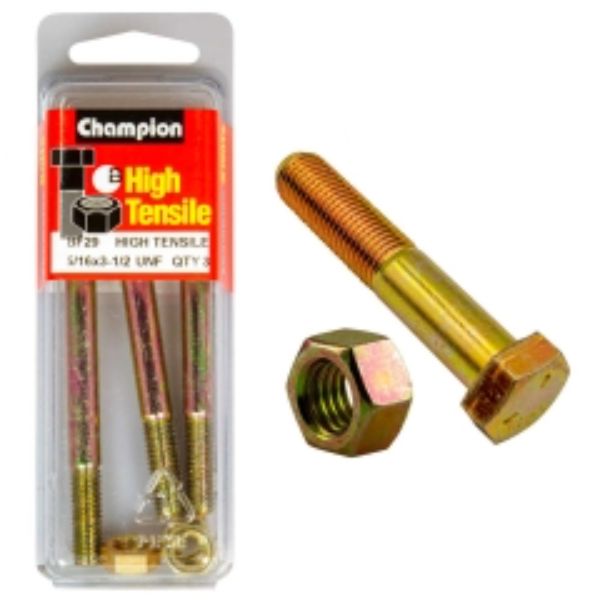 Champion 3-1/2In X 5/16In Bolt And Nut B - Gr5