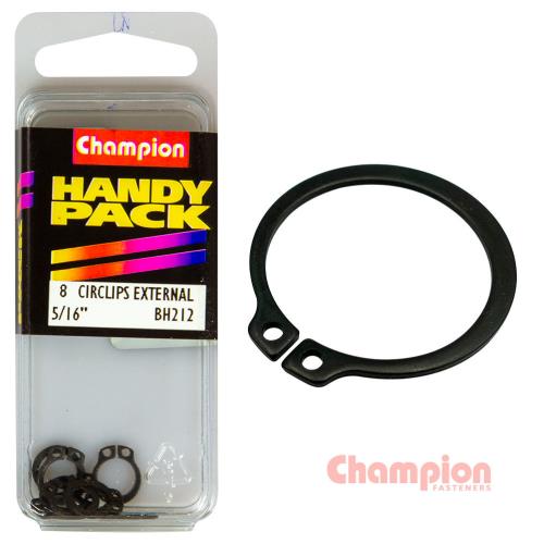 Champion Circlips-External Shaft-5/16in (STW8) 8 pack