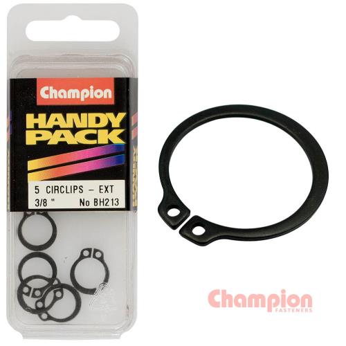 Champion Circlips-External Shaft-3/8in (STW10) 5 pack