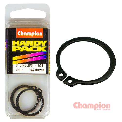 Champion Circlips-External Shaft-7/8in (STW22) 3 pack