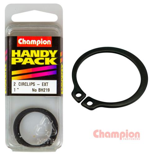 Champion Circlips-External Shaft-1in (STW25) 2 pack