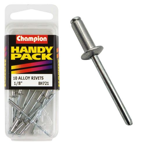 Champion Aluminium Blind Rivets - 1/8in Medium Pack of 10