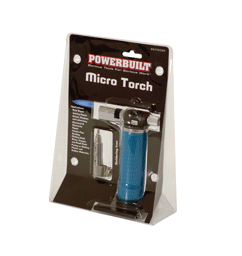 Powerbuilt Butane Micro Torch, With Soldering Adaptor