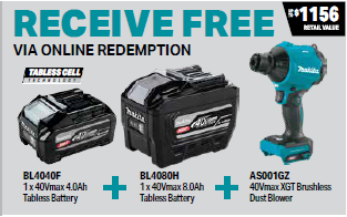 Makita 40Vmax XGT Brushless 50cm 20 inch Chainsaw 8.0Ah Kit