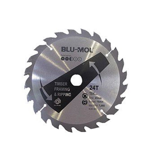 Saw Blade - Blu-Mol Professional Circular Saw Blade 184mm X 24T