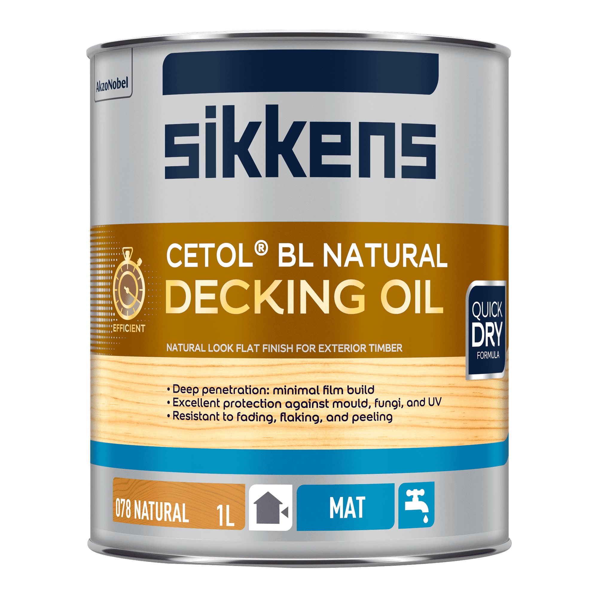 Sikkens BL Natural Decking Oil - Natural 1L