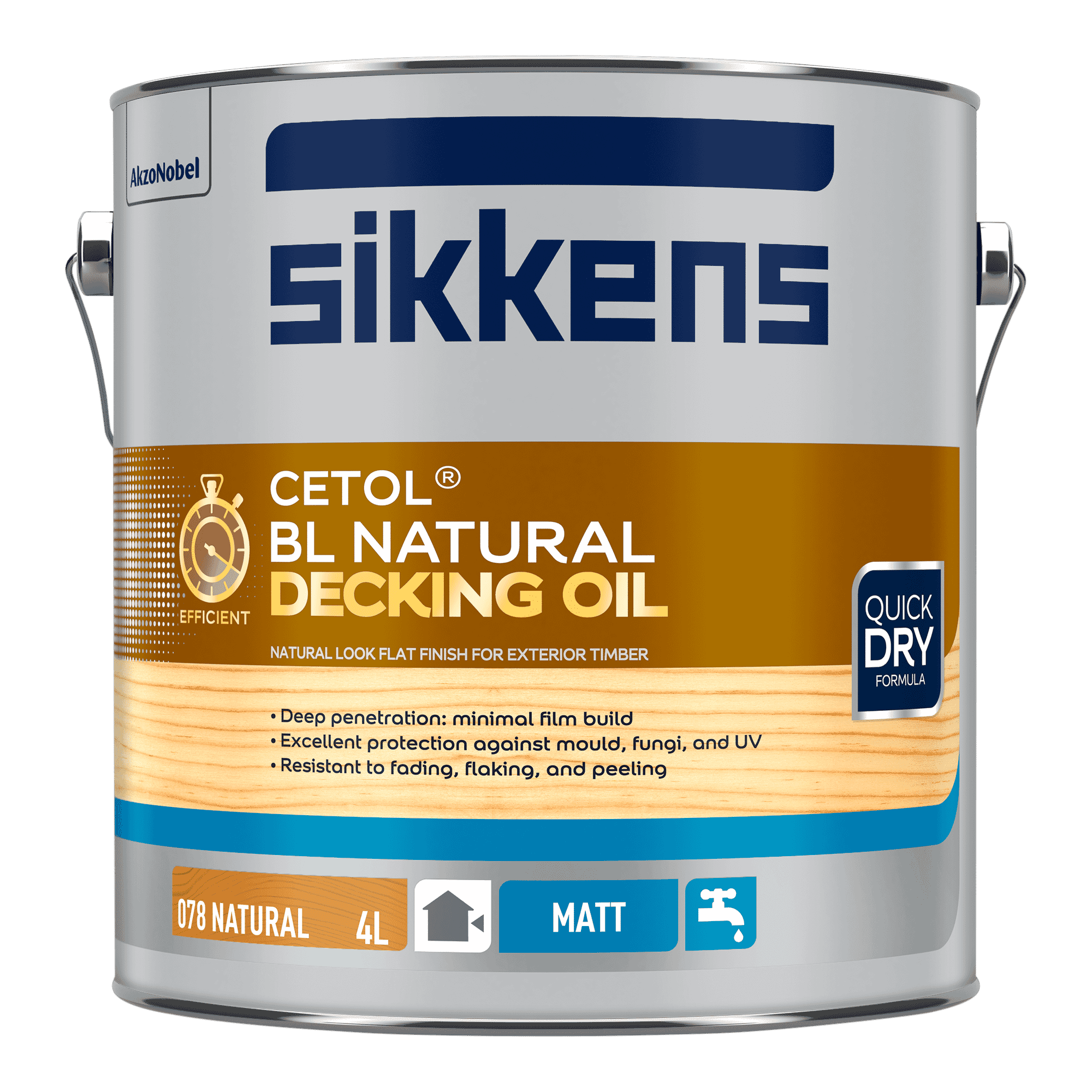 Sikkens BL Natural Decking Oil - Natural 4L