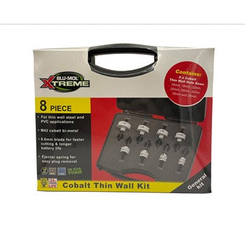 BLUMOL XTREME THIN WALL HOLESAW SET 8-PCE 16,19,22,25,29,32,35,38mm