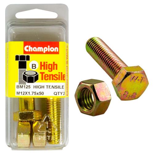 Champion 12 X 50 Bolt And Nut B - Gr8.8