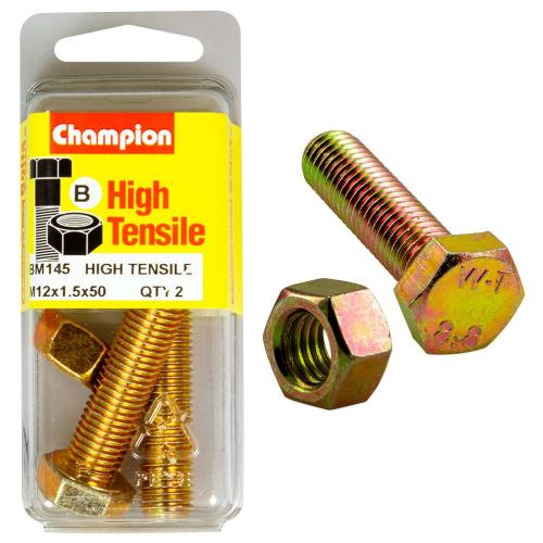 Champion 12 X 50 X 1.5 Set Screw & Nut B - Gr8.8