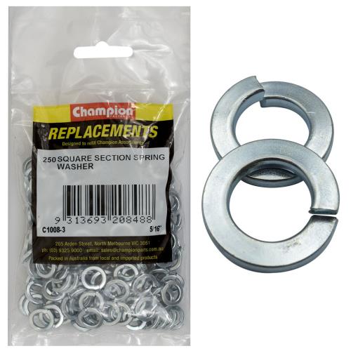 Champion 5/16In / 8mm Square Section Spring Washer -250Pk