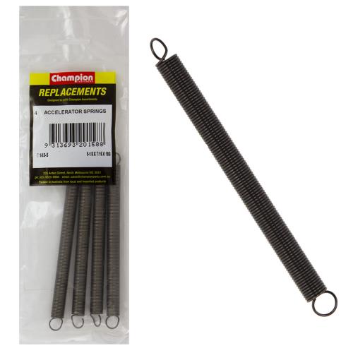 Champion 5-1/8 L X 7/16In O.D X18G Accelerator Spring-4Pk