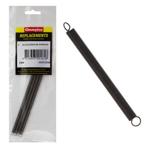 Champion 6-15/16 L X 7/32In O.D X 24G Accel. Spring -4Pk