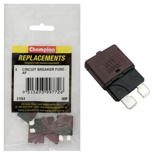 Champion AF 10Amp Circuit Breaker Blade Fuse -5pk