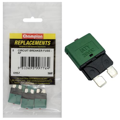 Champion AF 30Amp Circuit Breaker Blade Fuse -5pk