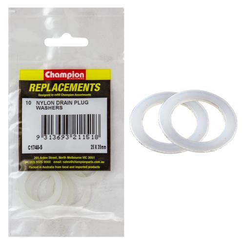 Champion M25 X 35mm X 1.0mm Nylon Washer -10Pk