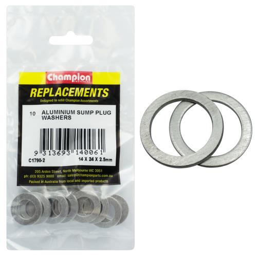 Champion M14 X 24mm X 2.5mm Aluminium Washer -10Pk